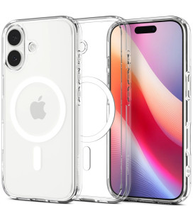 Skaidrus (Baltas) dėklas Apple iPhone 17 telefonui "Spigen Ultra Hybrid MAG Magsafe"
