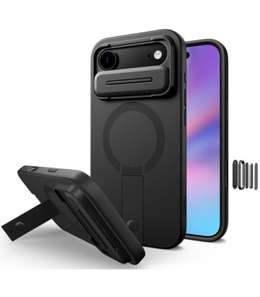 Juodas dėklas Apple iPhone Air telefonui "Tech-Protect Kevlar Aura Magsafe"