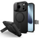 Juodas dėklas Apple iPhone 17 Pro telefonui "Tech-Protect Kevlar Aura Magsafe"