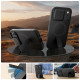 Juodas dėklas Apple iPhone 17 Pro Max telefonui "Tech-Protect Kevlar Aura Magsafe"