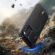 Juodas dėklas Apple iPhone 17 Pro Max telefonui "Tech-Protect Kevlar Aura Magsafe"