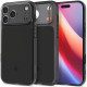 Matinis juodas dėklas Apple iPhone 17 Pro Max telefonui "Spigen Ultra Hybrid T MAG Magsafe"
