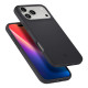 Juodas silikoninis dėklas Apple iPhone 17 Pro telefonui "Spigen Silicone Fit MAG Magsafe"