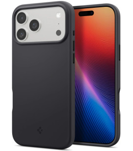 Juodas silikoninis dėklas Apple iPhone 17 Pro telefonui "Spigen Silicone Fit MAG Magsafe"