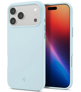 Šviesiai mėlynas silikoninis dėklas Apple iPhone 17 Pro telefonui "Spigen Silicone Fit MAG Magsafe"
