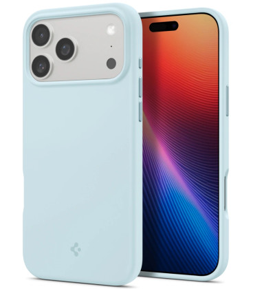 Šviesiai mėlynas silikoninis dėklas Apple iPhone 17 Pro telefonui "Spigen Silicone Fit MAG Magsafe"
