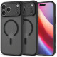 Matinis juodas dėklas Apple iPhone 17 Pro telefonui "Spigen Ultra Hybrid MAG Magsafe"