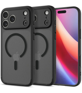 Matinis juodas dėklas Apple iPhone 17 Pro telefonui "Spigen Ultra Hybrid MAG Magsafe"