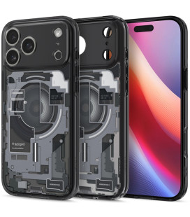 Dėklas Apple iPhone 17 Pro telefonui "Spigen Ultra Hybrid MAG Magsafe Zero One Black"