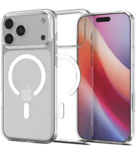 Skaidrus / baltas dėklas Apple iPhone 17 Pro telefonui "Spigen Liquid Crystal MAG Magsafe"