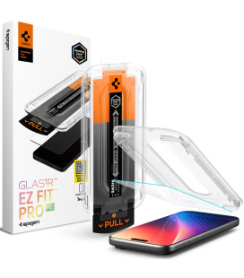 Apsauginis grūdintas stiklas Apple iPhone 16 Pro / 17 / 17 Pro / 18 Pro telefonui "Spigen Glas.TR EZ Fit Pro"
