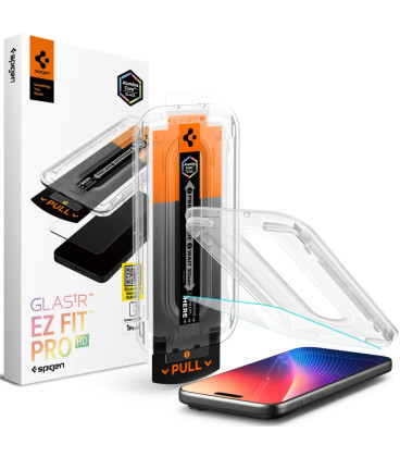Apsauginis grūdintas stiklas Apple iPhone 16 Pro / 17 / 17 Pro telefonui "Spigen Glas.TR EZ Fit Pro"