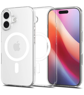 Skaidrus / baltas dėklas Apple iPhone 17 telefonui "Spigen Liquid Crystal MAG Magsafe"
