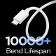 Baltas laidas USB-A - USB-C 60W / 100cm "Spigen EB6010AC Essential"