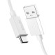 Baltas laidas USB-A - USB-C 60W / 100cm "Spigen EB6010AC Essential"