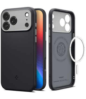 Juodas dėklas Apple iPhone 17 Pro Max telefonui "Spigen Nano Pop MAG Magsafe"