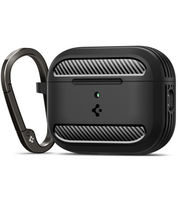 Juodas dėklas Apple Airpods Pro 3 ausinėms "Spigen Rugged Armor"