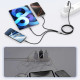 Pilkas laidas USB - (Lightning + Type-C + MicroUSB) 3A 120cm "Tech-Protect Ultraboost DNA 3in1"
