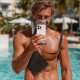 Juodas vandeniui atsparus dėklas "Spigen A640 Universal Waterproof Case Crossbag"