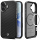 Juodas dėklas Apple iPhone 17 telefonui "Spigen Enzo Aramid T Mag Magsafe"