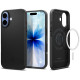 Juodas dėklas Apple iPhone 17 telefonui "Spigen Thin Fit MAG Magsafe"