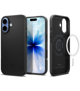 Juodas dėklas Apple iPhone 17 telefonui "Spigen Thin Fit MAG Magsafe"
