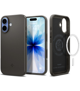 Pilkas (Gunmetal) dėklas Apple iPhone 17 telefonui "Spigen Thin Fit MAG Magsafe"