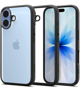 Matinis juodas / skaidrus dėklas Apple iPhone 17 telefonui "Spigen Ultra Hybrid"