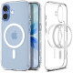 Skaidrus (Baltas) dėklas Apple iPhone 17 telefonui "Spigen Ultra Hybrid MAG Magsafe"