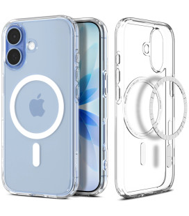 Skaidrus (Baltas) dėklas Apple iPhone 17 telefonui "Spigen Ultra Hybrid MAG Magsafe"