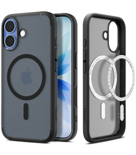 Matinis juodas dėklas Apple iPhone 17 telefonui "Spigen Ultra Hybrid MAG Magsafe"