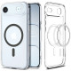 Skaidrus (Graphite) dėklas Apple iPhone Air telefonui "Spigen Ultra Hybrid MAG Magsafe"