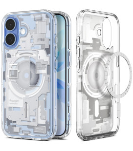 Dėklas Apple iPhone 17 telefonui "Spigen Ultra Hybrid MAG Magsafe Zero One White"