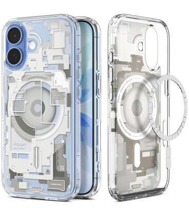 Dėklas Apple iPhone 17 telefonui "Spigen Ultra Hybrid MAG Magsafe Zero One Natural Titanium"