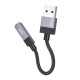 Juodas Aux USB-A - 3.5mm adapteris "Hoco UPA32D"