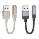Auksinės spalvos Aux USB-A - 3.5mm adapteris "Hoco UPA32D"
