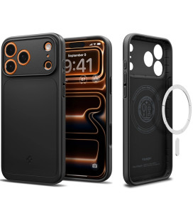 Juodas dėklas Apple iPhone 17 Pro Max telefonui "Spigen Thin Fit MAG Magsafe"