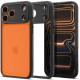 Matinis juodas / skaidrus dėklas Apple iPhone 17 Pro Max telefonui "Spigen Ultra Hybrid"