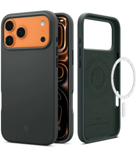 Žalias silikoninis dėklas Apple iPhone 17 Pro Max telefonui "Spigen Silicone Fit MAG Magsafe"