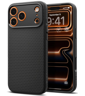 Juodas dėklas Apple iPhone 17 Pro telefonui "Spigen Liquid Air"