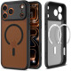 Matinis juodas dėklas Apple iPhone 17 Pro Max telefonui "Spigen Ultra Hybrid MAG Magsafe"