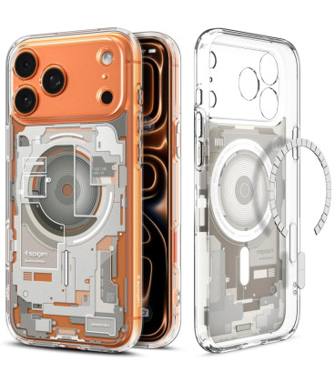 Dėklas Apple iPhone 17 Pro Max telefonui "Spigen Ultra Hybrid MAG Magsafe Zero One Natural Titanium"
