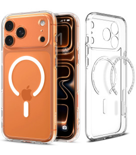 Skaidrus (Baltas) dėklas Apple iPhone 17 Pro telefonui "Spigen Ultra Hybrid MAG Magsafe"