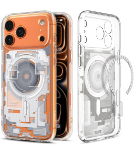 Dėklas Apple iPhone 17 Pro telefonui "Spigen Ultra Hybrid MAG Magsafe Zero One White"