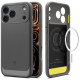 Pilkas dėklas Apple iPhone 17 Pro Max telefonui "Spigen Rugged Armor Mag Magsafe"