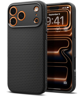 Juodas dėklas Apple iPhone 17 Pro Max telefonui "Spigen Liquid Air"