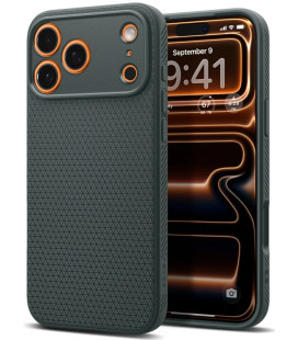 Žalias dėklas Apple iPhone 17 Pro telefonui "Spigen Liquid Air"