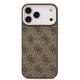 Rudas dėklas Apple iPhone 17 Pro Max telefonui "Guess PU Leather 4G Gold Frame MagSafe Case"