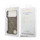 Rudas dėklas Apple iPhone 17 Pro Max telefonui "Guess PU Leather 4G Gold Frame MagSafe Case"