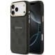 Juodas dėklas Apple iPhone 17 Pro Max telefonui "Guess PU Leather 4G Gold Frame MagSafe Case"